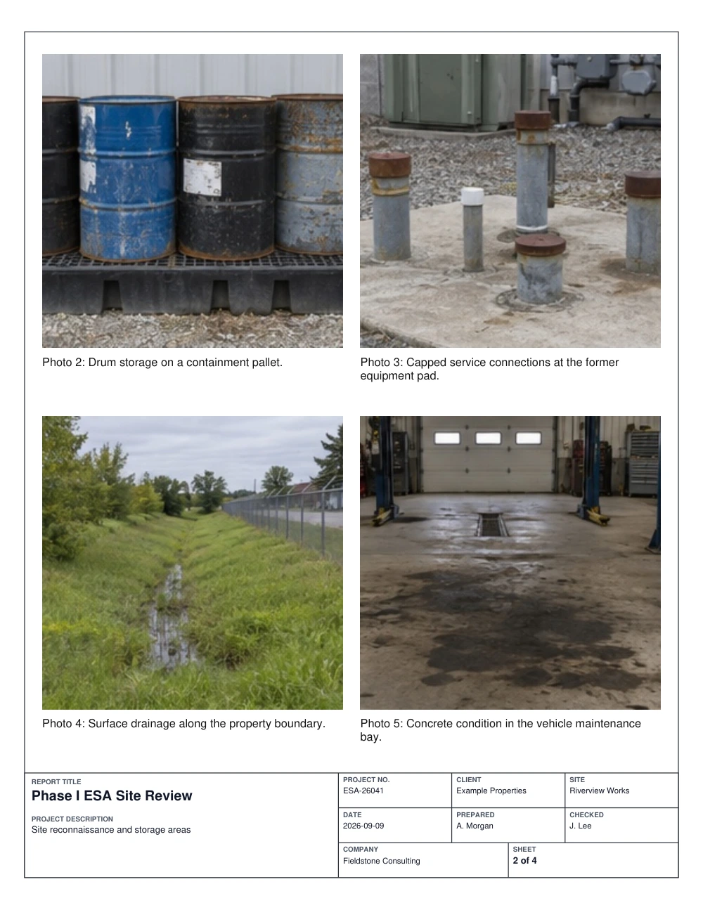 Phase I ESA site observation report