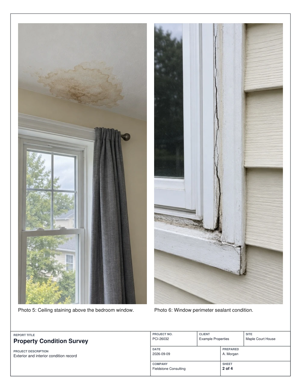 Property condition inspection report