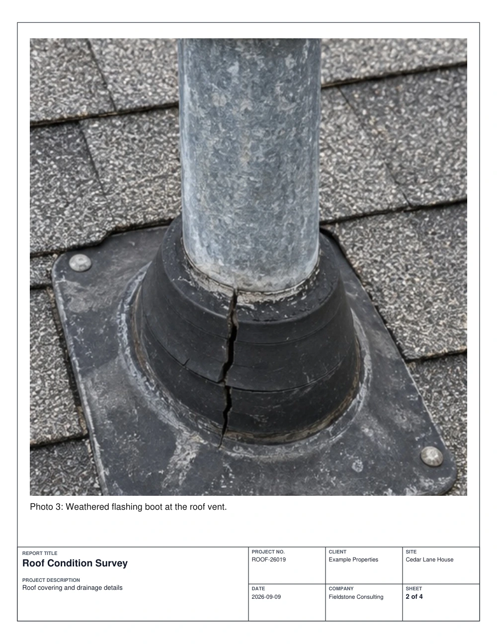 Single-photo roof inspection page